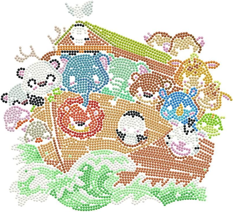 مجموعة أدوات الرسم بالألماس من دايموند دوتز، 28 سم × 28 سم - مجموعة حيوانات 2 × 2 - رقم المنتج: DBX044