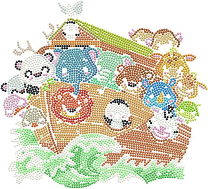 مجموعة أدوات الرسم بالألماس من دايموند دوتز، 28 سم × 28 سم - مجموعة حيوانات 2 × 2 - رقم المنتج: DBX044