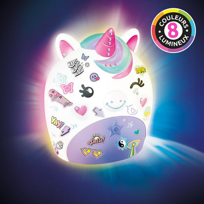 مصباح يونيكورن من كانال تويز سيكريت ديكو، اصنعه بنفسك، على طراز مصباح يونيكورن الأبدي