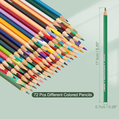 M&G Chenguang Colored Pencils Set, 72pcs Drawing Color Pencil Water Soluble Art Supplies - No:AWP343B3