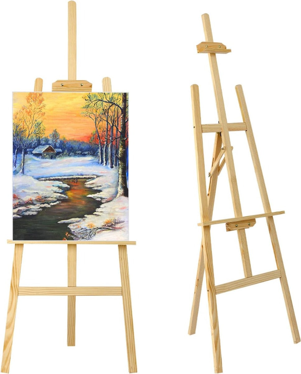 K-max Trintion Easel Stand 1.5M Studio Easel Adjustable Drawing Painting - No:HJ-175B