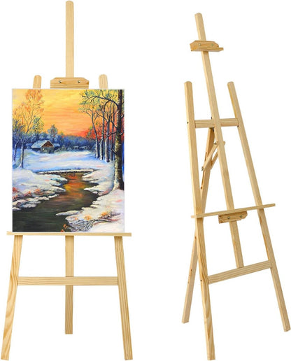 K-max Trintion Easel Stand 1.5M Studio Easel Adjustable Drawing Painting - No:HJ-175B