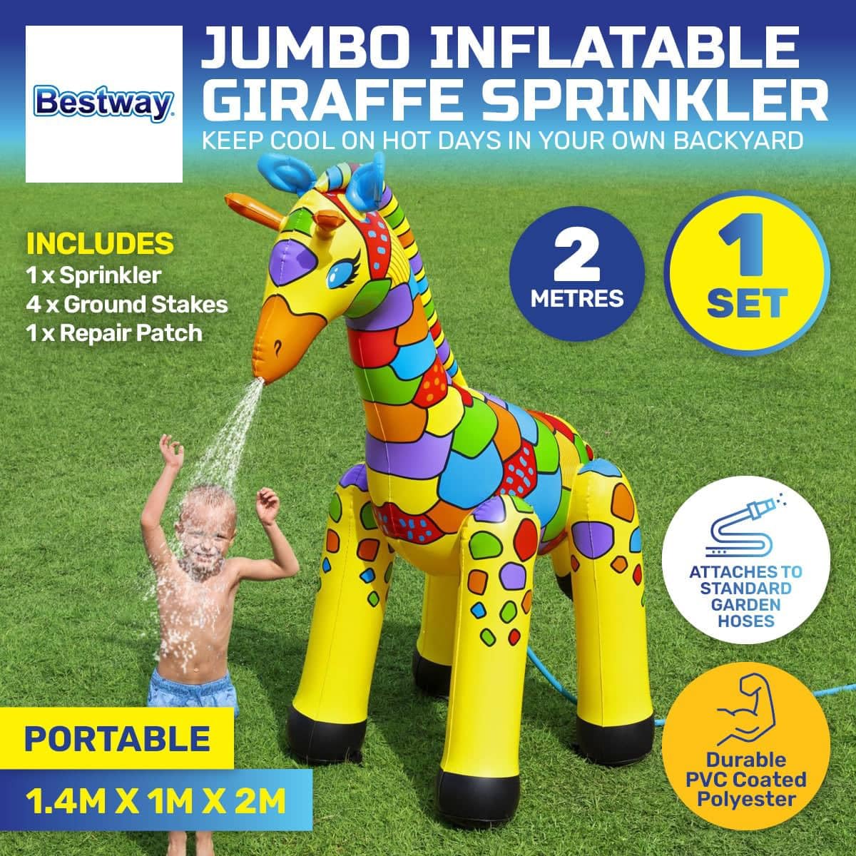 Bestway Jumbo Giraffe Water Sprayer 142x104x198cm | 52384