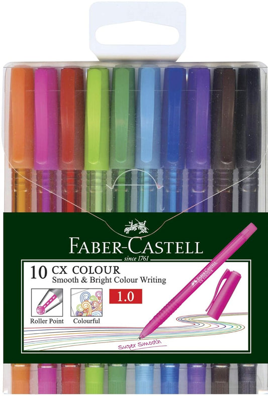 Faber-Castell Ball Pen CX Colour – Assorted (Pack of 10) - No:247201