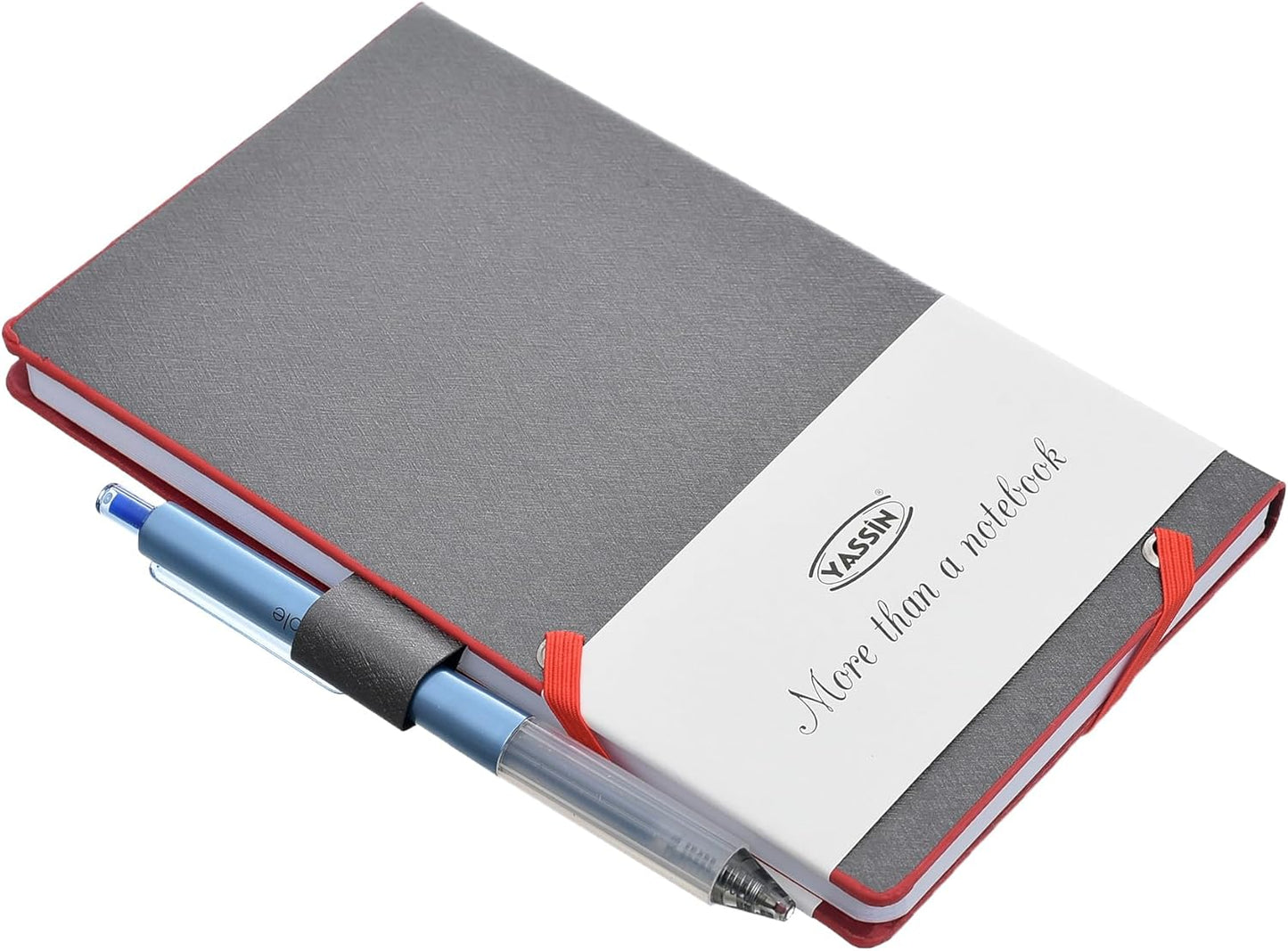 Yassin Titanium Notepad with Pen, 12x19cm Plastic Cover for Portable Notes