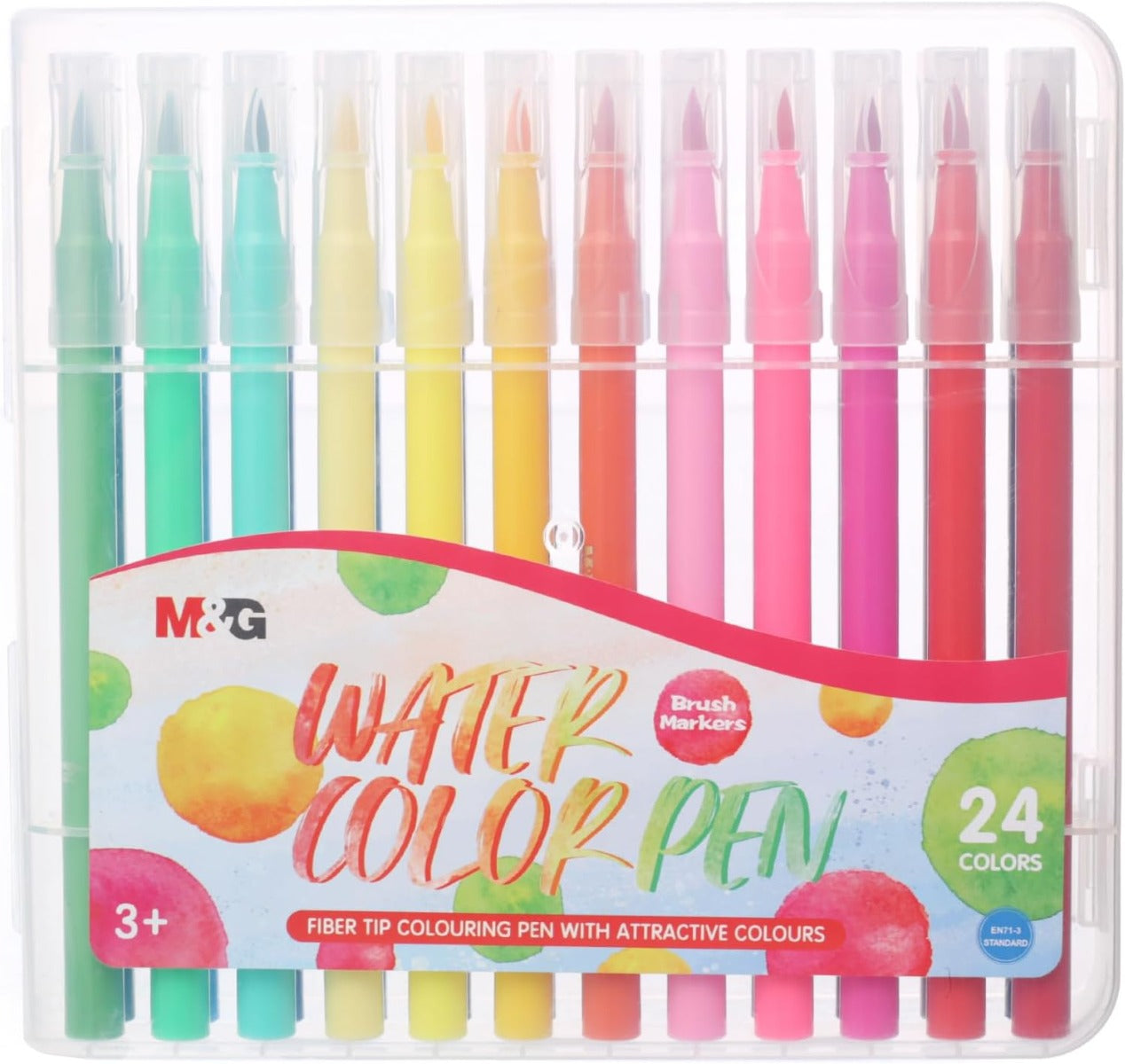 M&G Chenguang Felt Tip Watercolor Pens, Flexible Tip, 24 Colors No : ACP901CD