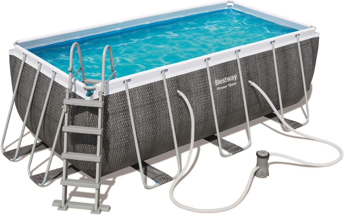 Bestway  Power Steel - Rectangular Above Ground Pool, 412 x 201 x 122 cm - No:56722