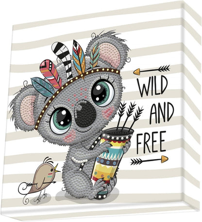 مجموعة دايموند دوتز وايلد آند فري دوتز، مجموعة رسم بالألماس مع حفر جزئي، مجموعة فنون الألماس - رقم: DBX026