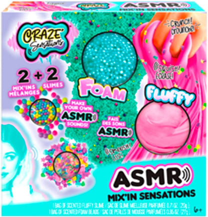 مجموعة خلط سلايم ASMR من كانال تويز كريزي سينسيشنز، عبوة من قطعتين