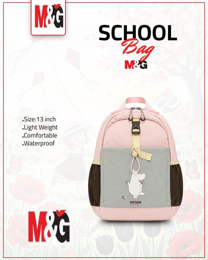 M&G Chenguang 13-Inch Kids School Backpack – Moomin Design, Lightweight & Waterproof School Bag - No: ABB904V837