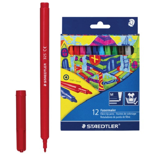 أقلام تلوين قابلة للغسل من ستيدلر، ١٢ قلمًا رقم ٣٢٥ سي ١٢