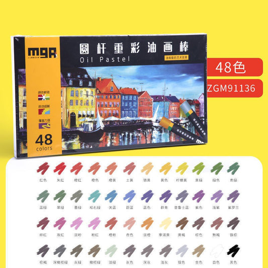 M&G Chenguang Set Of Heavy Color Stick Oil Painting Stick 48 Colors - No:ZGM91136