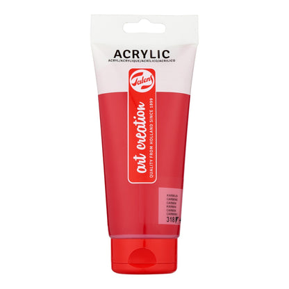 Talens Art Creation Acrylic Colour Tube 200 Ml - Carmine Red - No:318