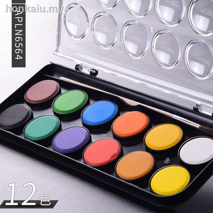M&G Light solid paint watercolor 12 colours palette students -No:6564