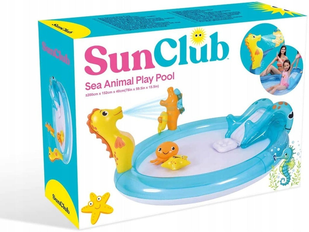JIlong Children's pool Sea life 200cm*152cm*40cm - No:57173