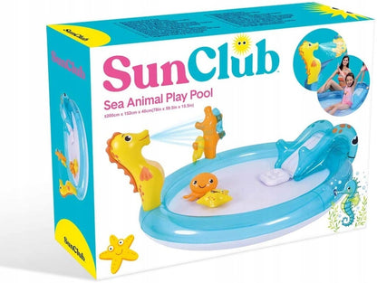 JIlong Children's pool Sea life 200cm*152cm*40cm - No:57173