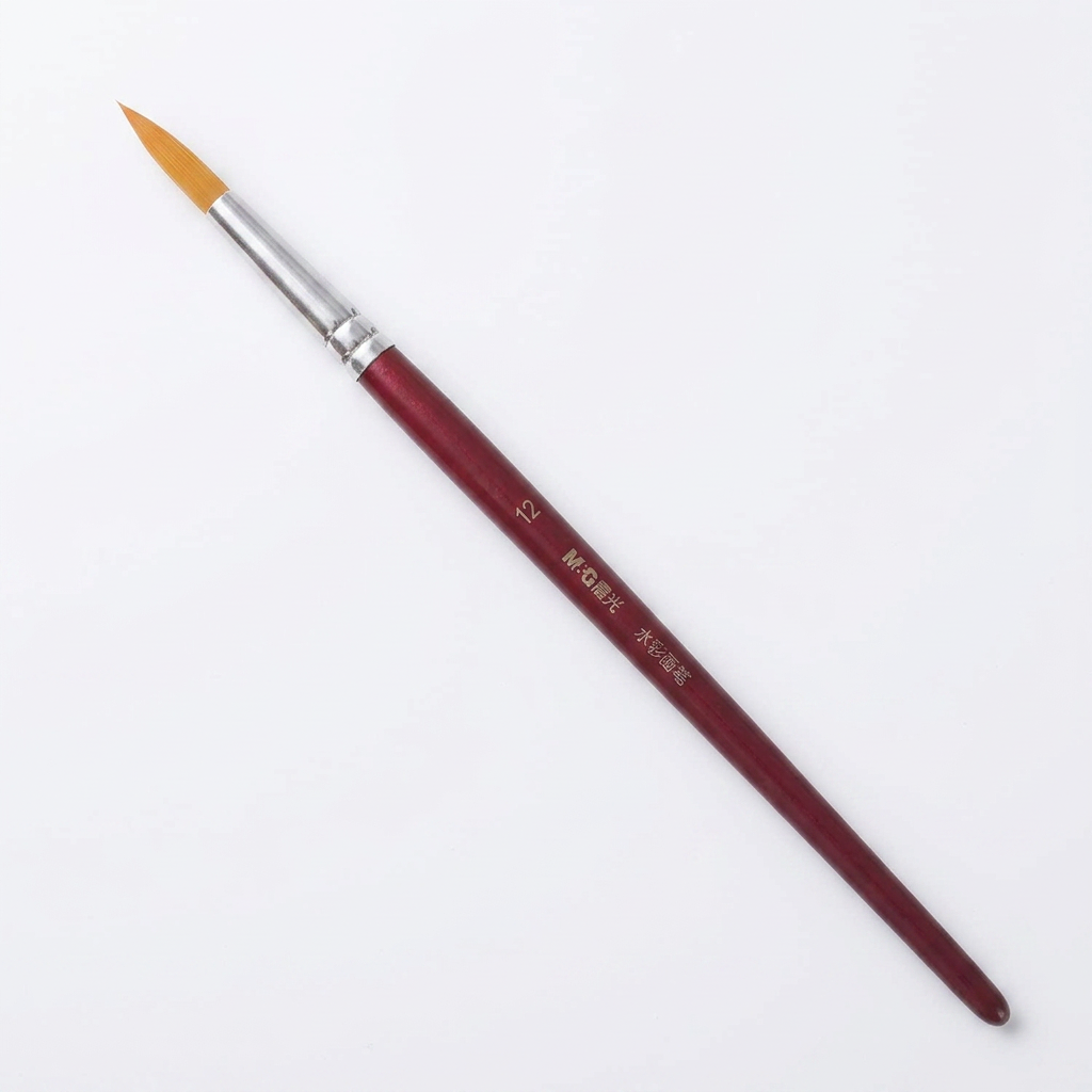 M&G watercolor round brush size 12 studio packshot with size label