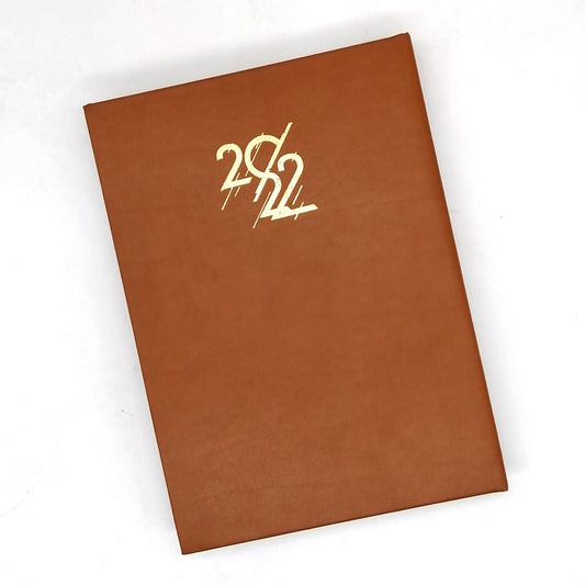 Classic Premium Leather Diary Calendar Colored paper 2022 - B5