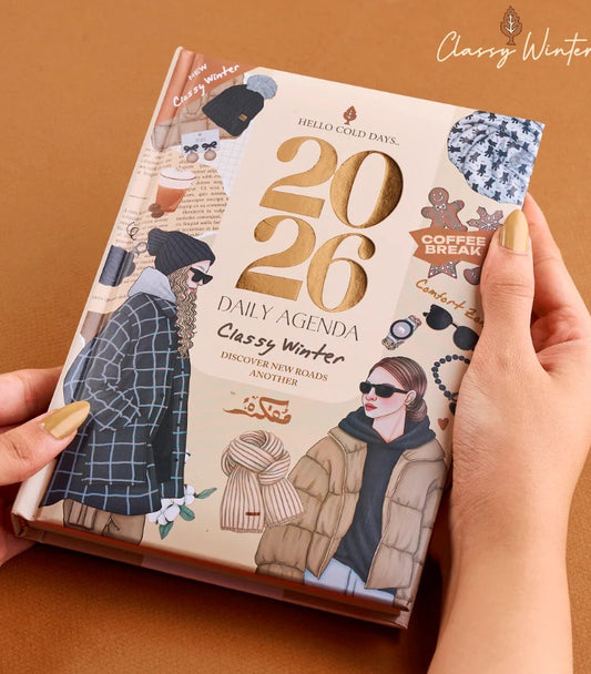 Mofakera Classy Winter Daily gift Calendar Agenda 2026 - A5