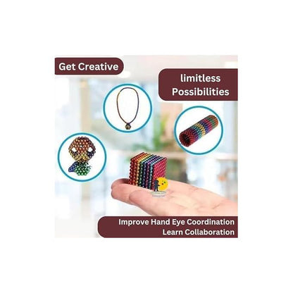 216-Piece Magnetic Building Balls Set – Colorful Magnetic Balls for Creative Construction & Fidget Play - No: M500