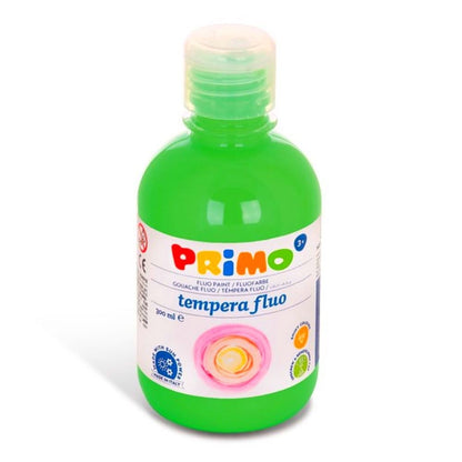 A glass bottle of Primo phosphor green liquid