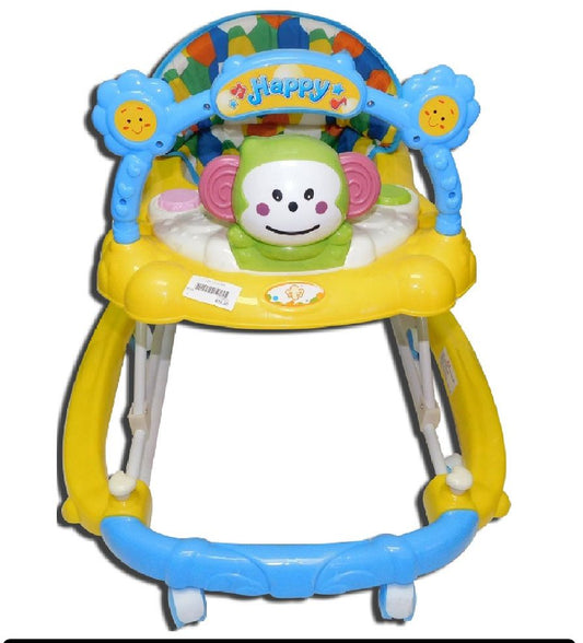 Baby Walker Toddler Trolley Sit-to-Stand Walker-Green monkey- No:8036
