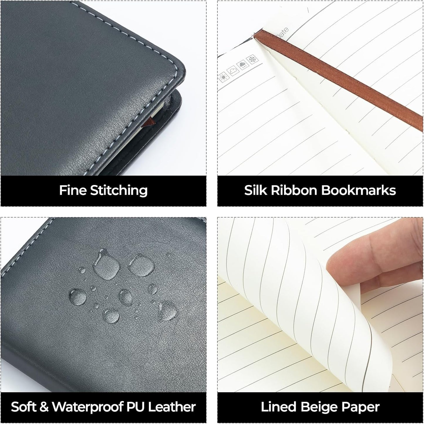 M&G Chenguang Lined Journal Notebook, 310 Pages Leather Hardcover Notebook  - A5 - No:APY1FK78 (Copy)