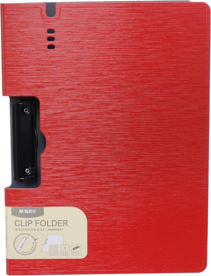 M&G Chenguang A4 Folding Folder Clip, Thickened File Folder, Writing Pad Organized Document Storage, Durable Plastic - No:ADM92911