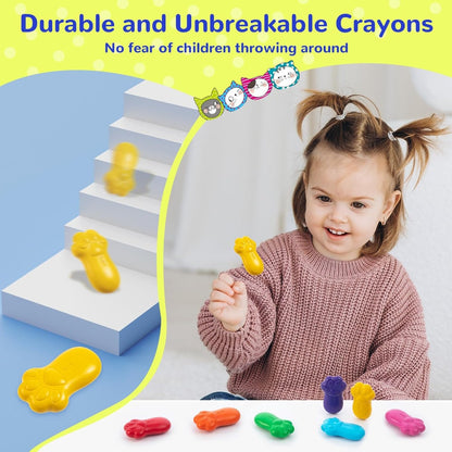 M&G Chenguang So Many Cats Claw Shaped Wax Crayon 36 Colors Bright and Safe Artistic Expression, SMC, Non-Toxic- No:AGMX4174