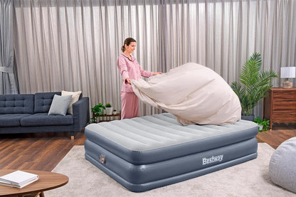 Bestway Tritech QuadComfort Air Mattress Queen with Built-in AC Pump - 203x152x51 cm - No:67925