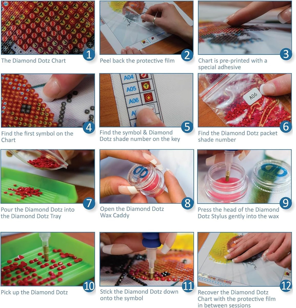 مجموعة رسم ماسية جزئية الحفر من دايموند دوتز، أرييل التنين الصغير - رقم: DBX.010