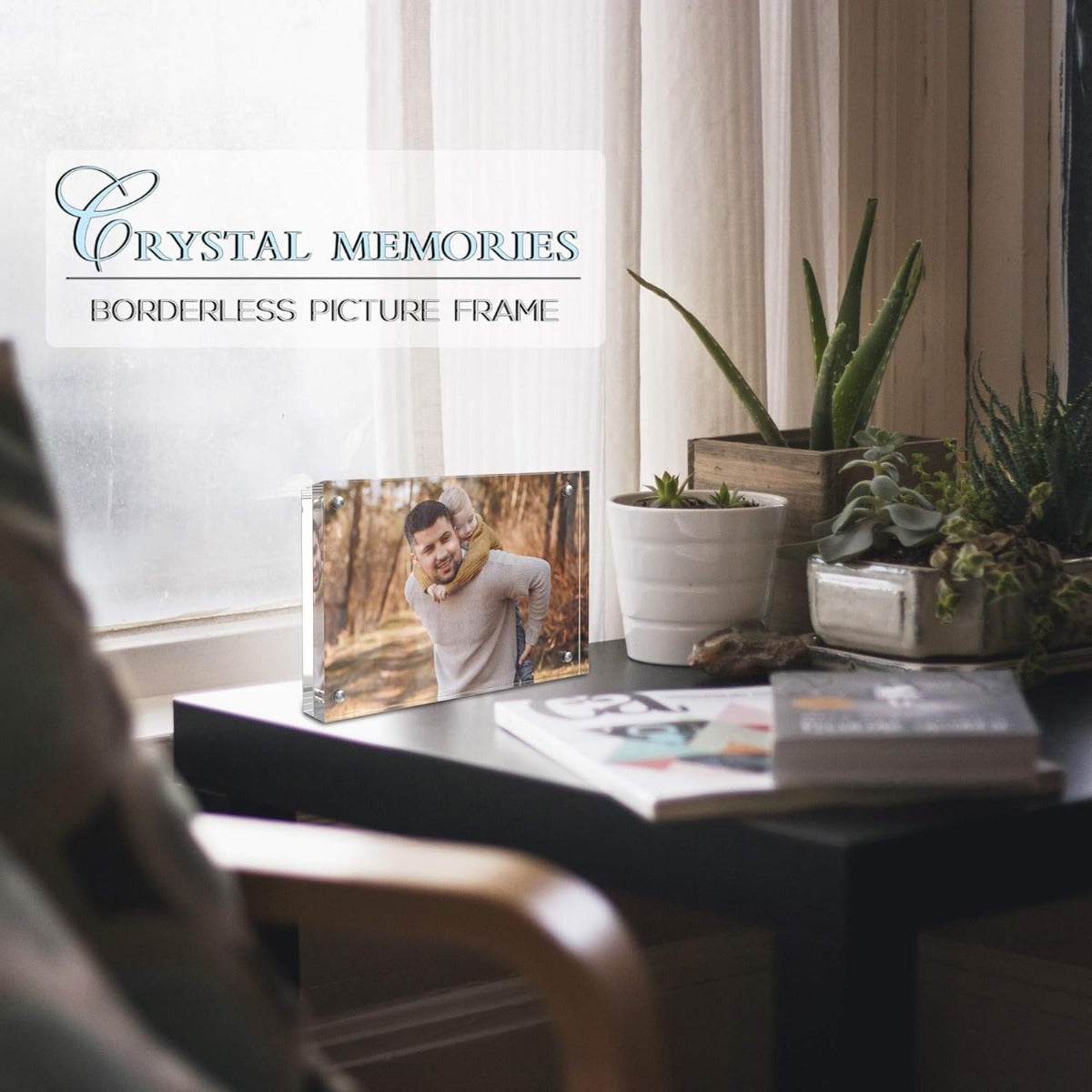 Acrylic Picture Frame with Magnetic Closure | Crystal Memories