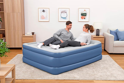 Bestway Tritech Airbed Queen Inflatable Mattress Built-in AC Pump 2.03m x 1.52m x 61cm - No:67690