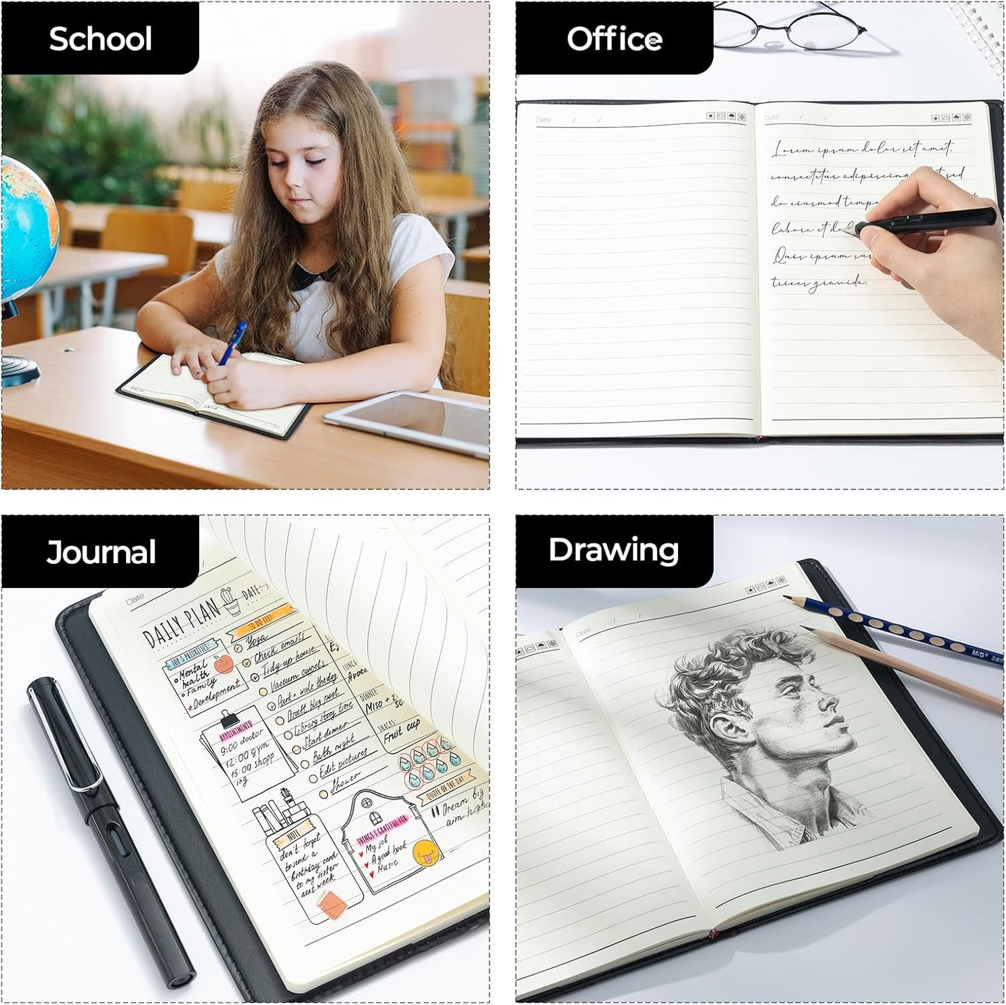 M&G Chenguang Lined Journal Notebook, 310 Pages Leather Hardcover Notebook  - A5 - No:APY1FK78 (Copy)