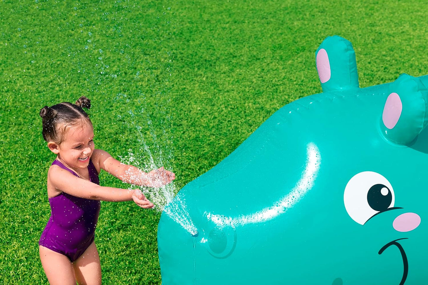 Bestway Jumbo Hippo Inflatable Water Fountain 200 x 96 x 127 cm - No: 52569