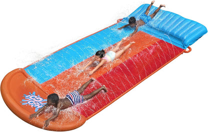 Bestway H2o-go tsunami splash ramp slide, 16ft inflatable water slide for garden slip and slide water slide for kids - 4.88 m - No: 52479