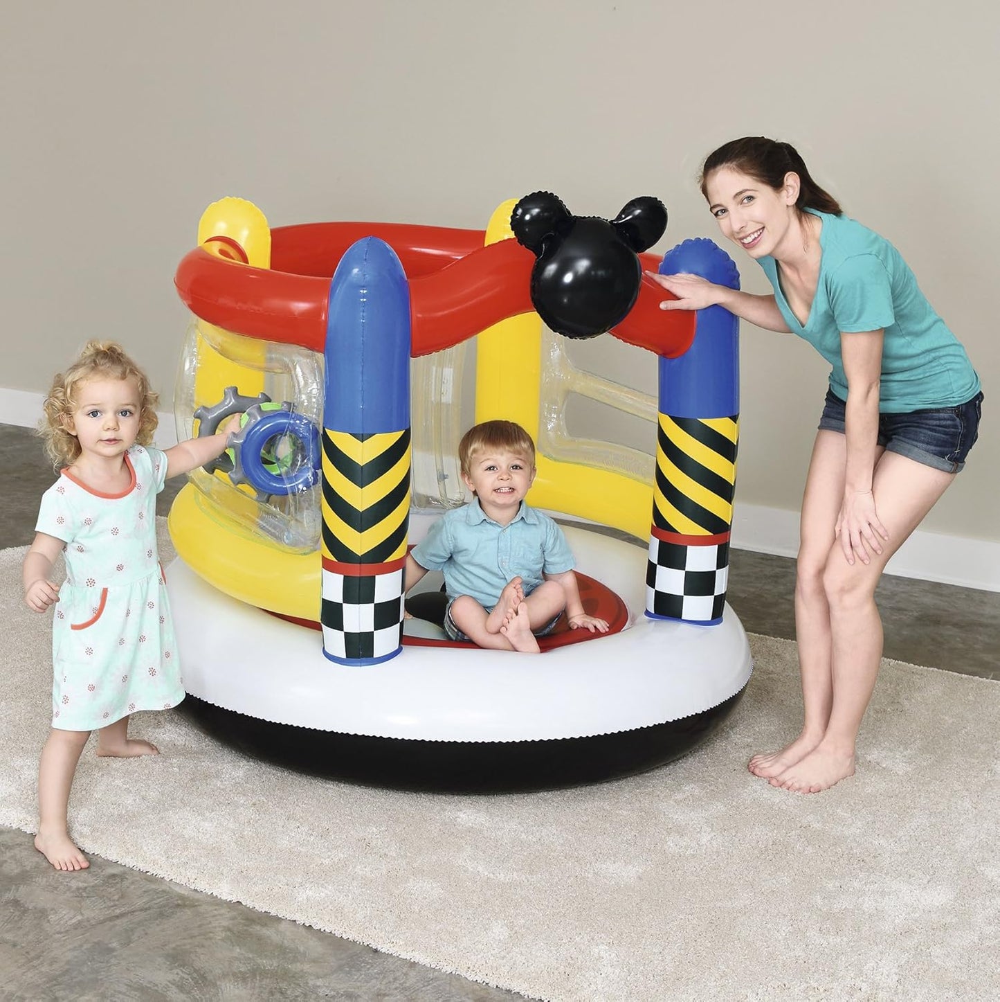 Bestway Playground Mickey and Friends Rallye Inflatable Bouncer - 137x119 cm - No: 91075