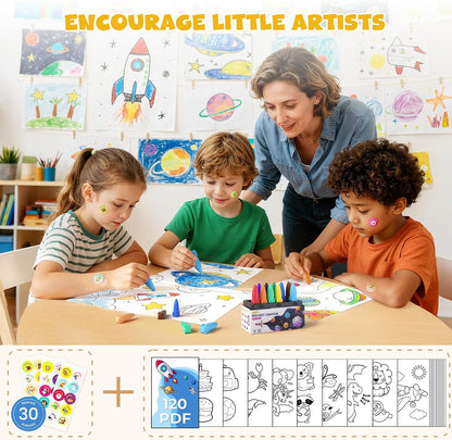 M&G Chenguang 12 Colors Crayons for Toddlers, Non-Toxic Washable Rocket Crayons, – Easy Grip Washable Crayon Set for Kids - No:AGMX4175