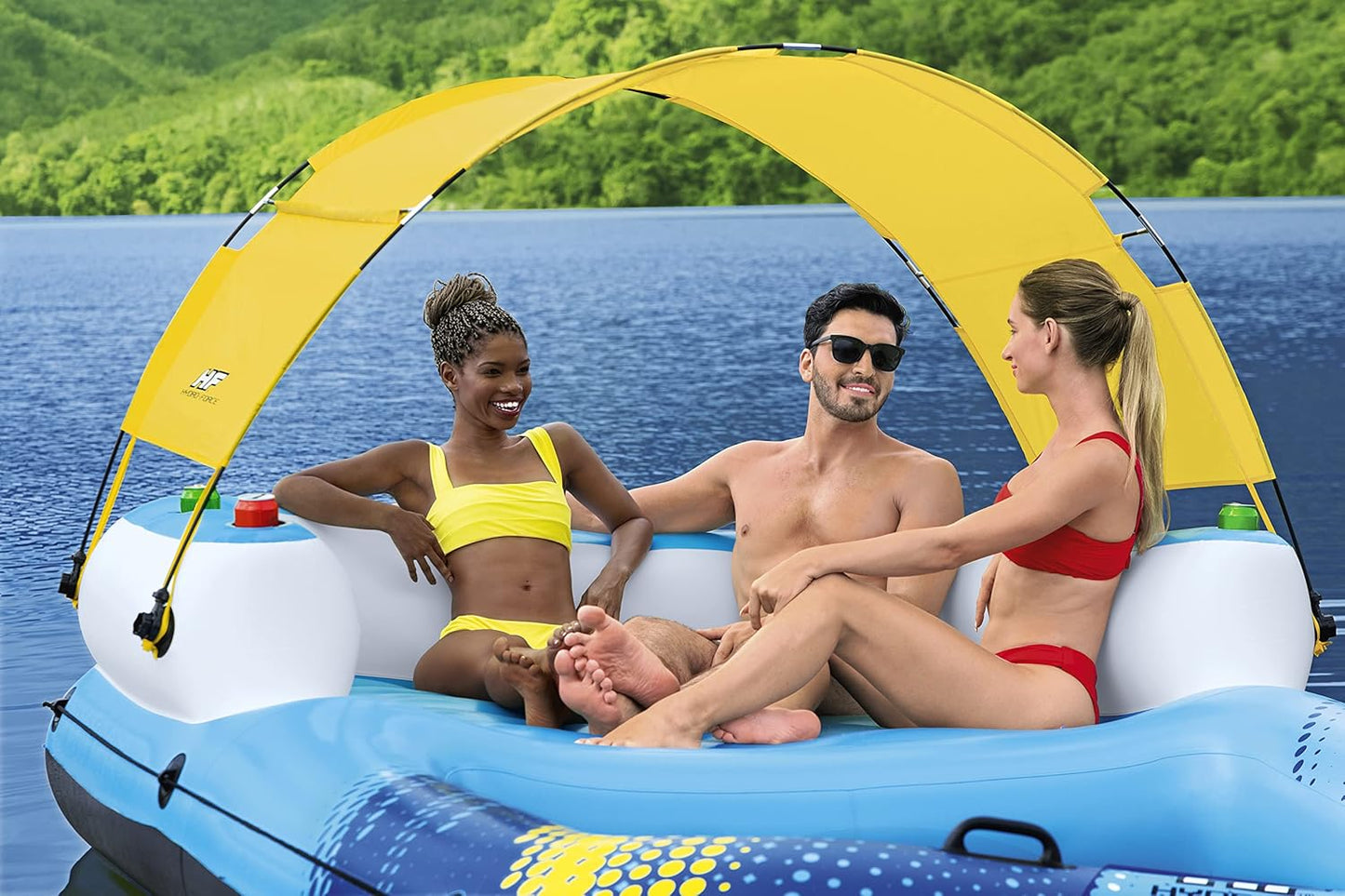 Bestway Hydro-Force Summer Oasis Inflatable Island 4-person - Size: 3.20m x 1.98m - No:43645