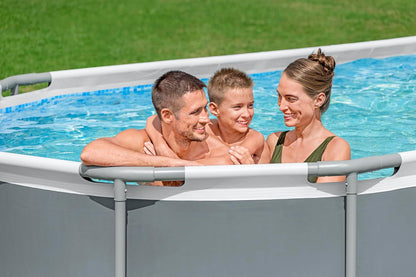 Bestway Power Steel Oval Frame Pool Complete Set with Filter Pump 549x274x122 cm - No: 56710