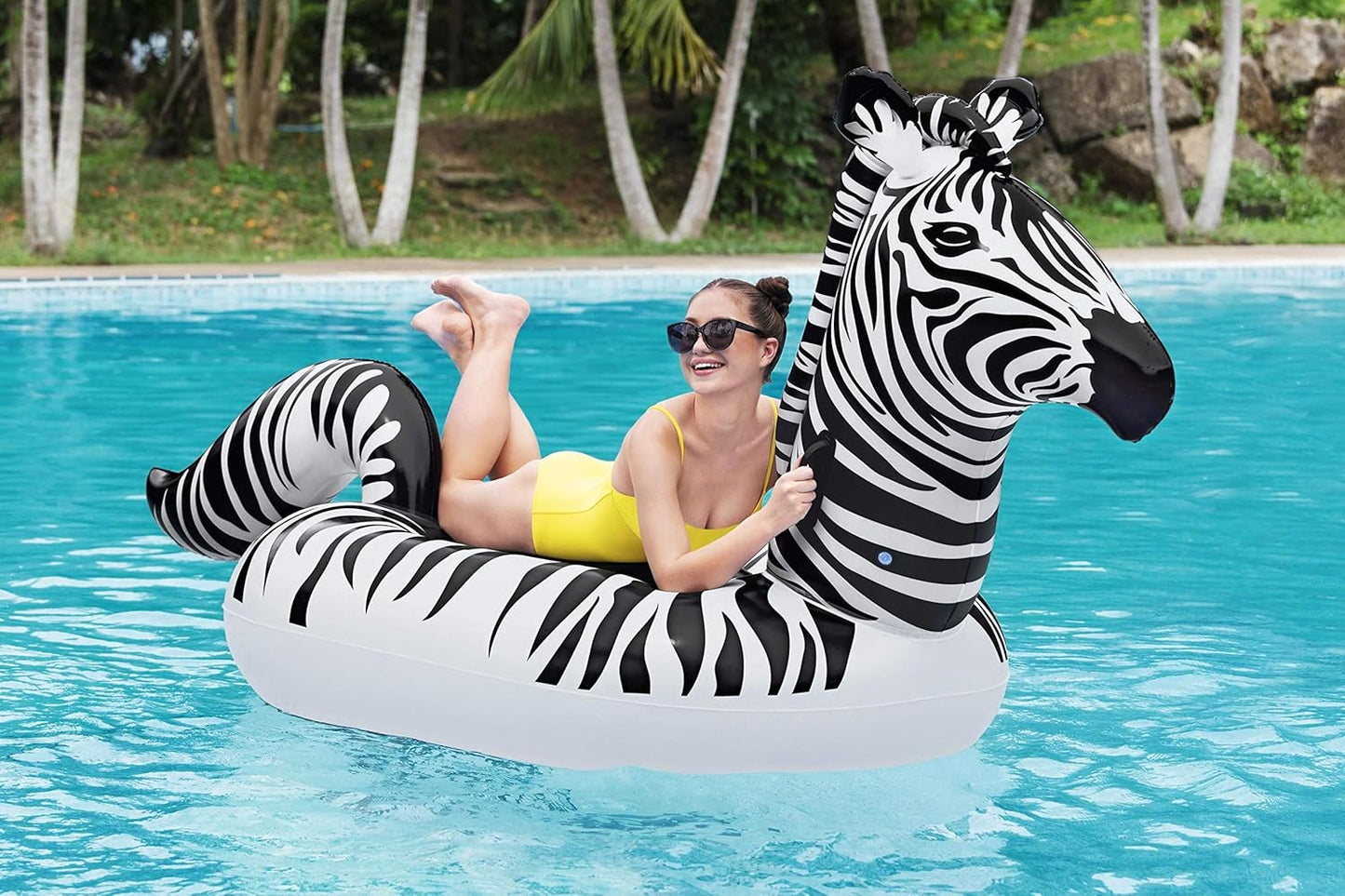 Bestway H2OGO! Zebra Lights 'n Stripes LED Ride-On 2.54m×1.42m