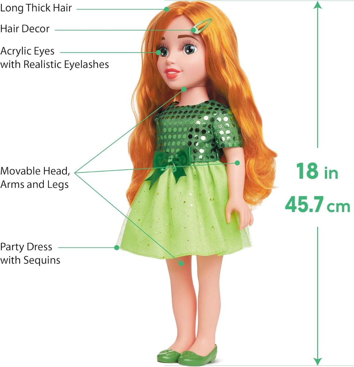 دمى كيدز هيتس بيوتي ستار بارتي تايم مقاس 18 بوصة: أطلقي العنان للإبداع والأناقة للأطفال من عمر 5 سنوات فما فوق