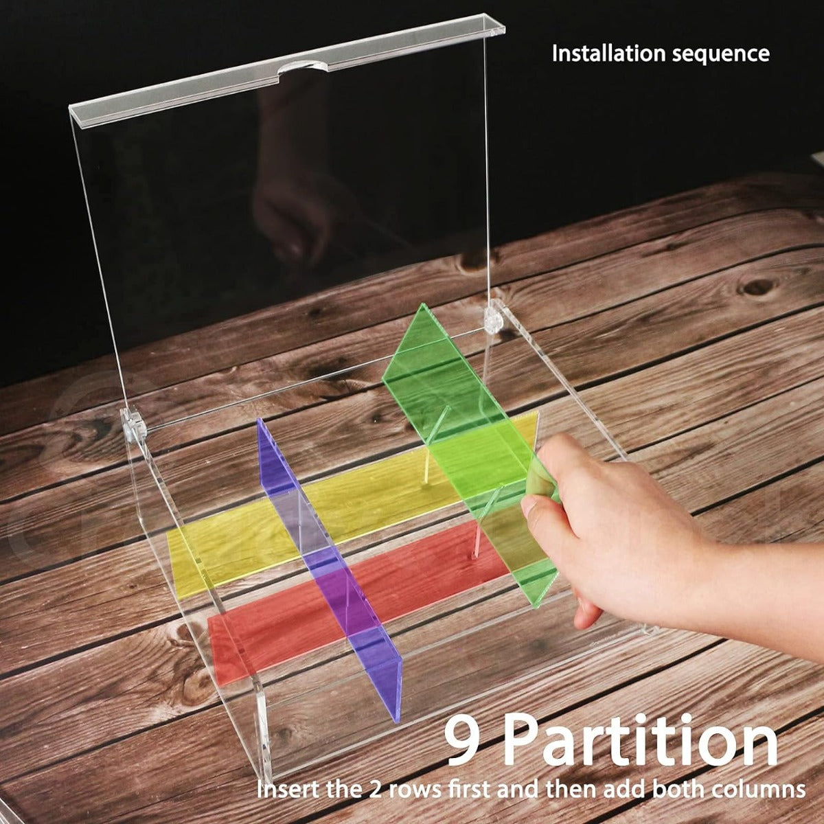 صندوق تخزين أكريليك لخزائن المطبخ.