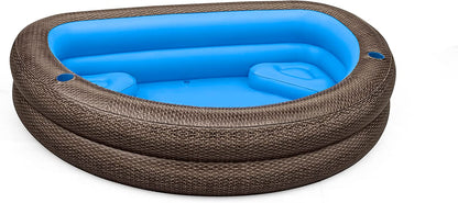 Bestway TruPrint inflatable  Wicker Family Pool 231*178*53cm - No:54426