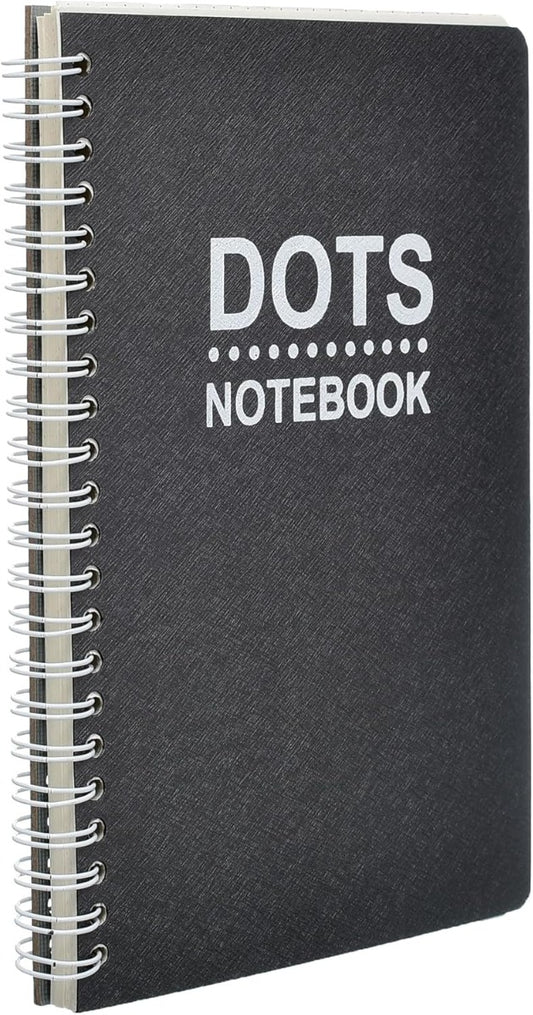 Yassin Spiral Notebook, Dots, 14X20 Cm, 100 Sheets, A5 Size - NO: 1280