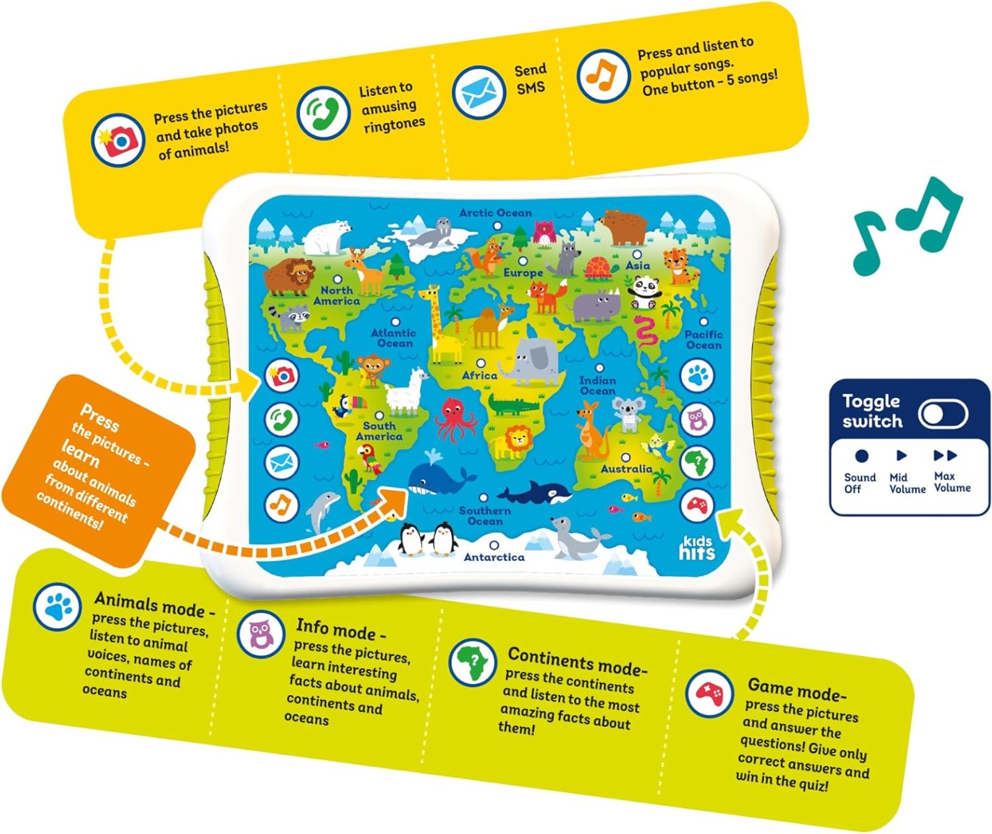 Educational Toddler Hit Pad Discovery Atlas Dumel Discovery Tablet Little Traveler