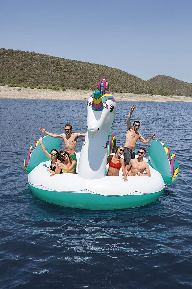 Bestway Giant Unicorn Island pool float inflatable 5.90m x 4.04m (Island) - No:43228