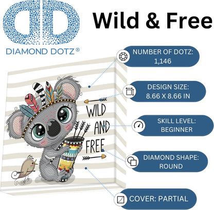 مجموعة دايموند دوتز وايلد آند فري دوتز، مجموعة رسم بالألماس مع حفر جزئي، مجموعة فنون الألماس - رقم: DBX026