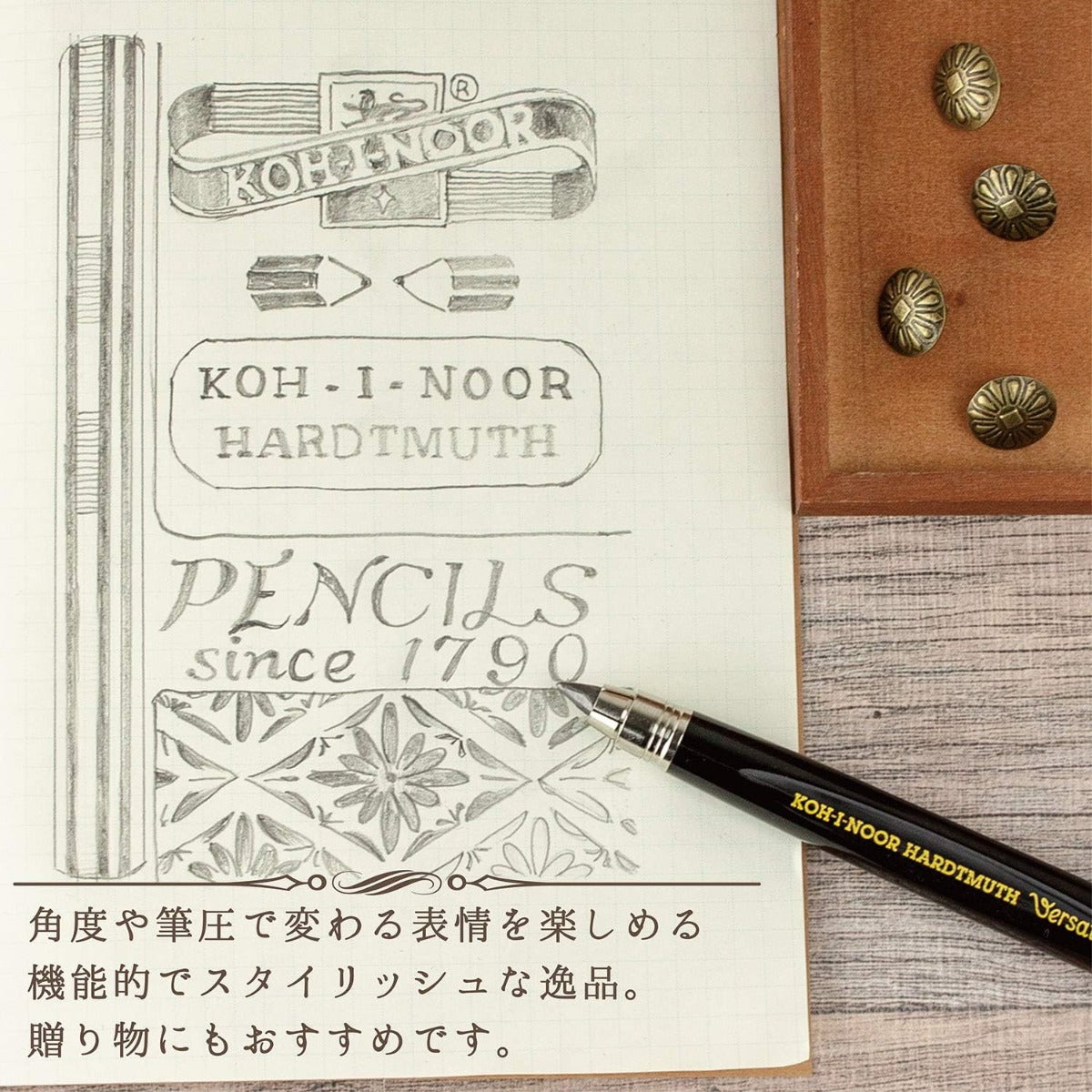 Koh-I-Noor mechanical Hardtmuth clutch lead holder 5,6  black - No:5348NP