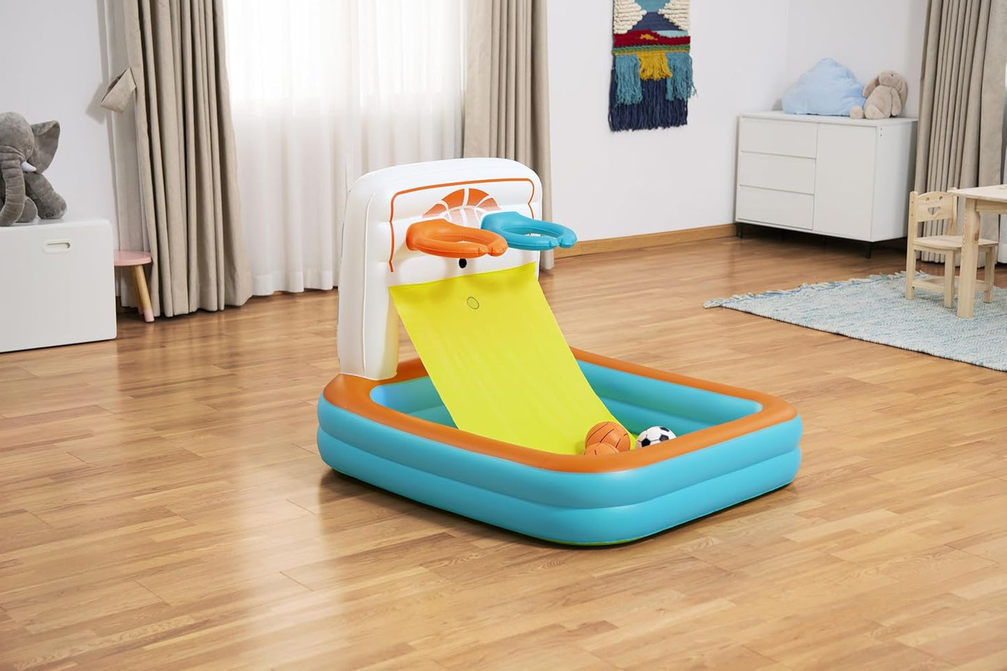 Bestway Kick 'N Swish 3-in-1 multi-Use Ball Pit - Inflatable Playground With Balls 120 x 107 x 84 cm - No: 52728